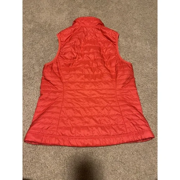 Women's Size Medium Patagonia Nano Puff Insulated Vest Full Zip Red Orange NWOT - Picture 2 of 8